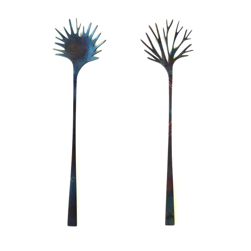 salad set velvet steel