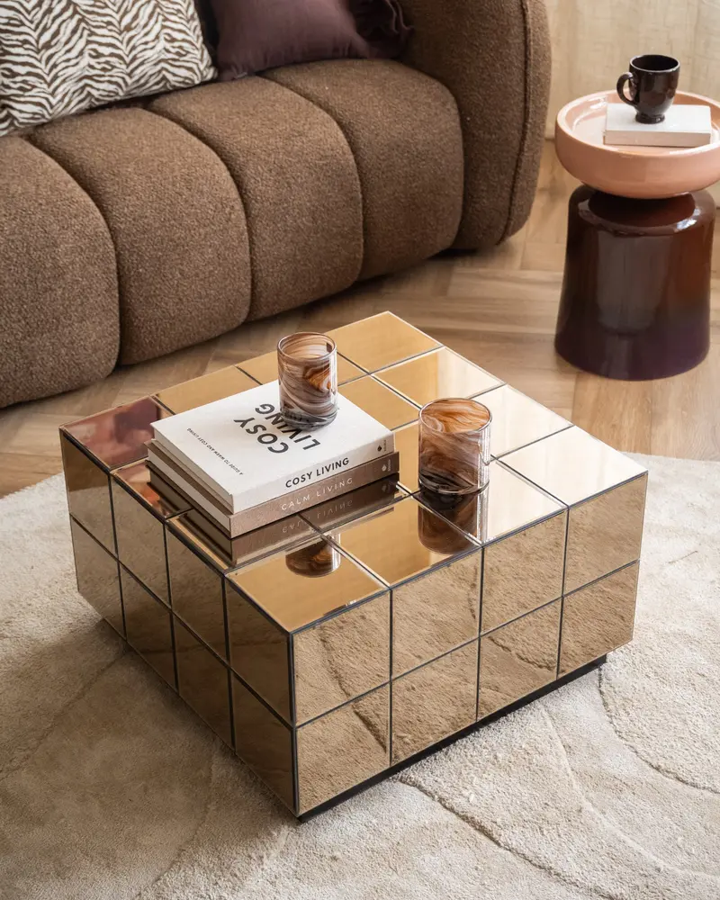 Salontafel Ron Glas Bruin