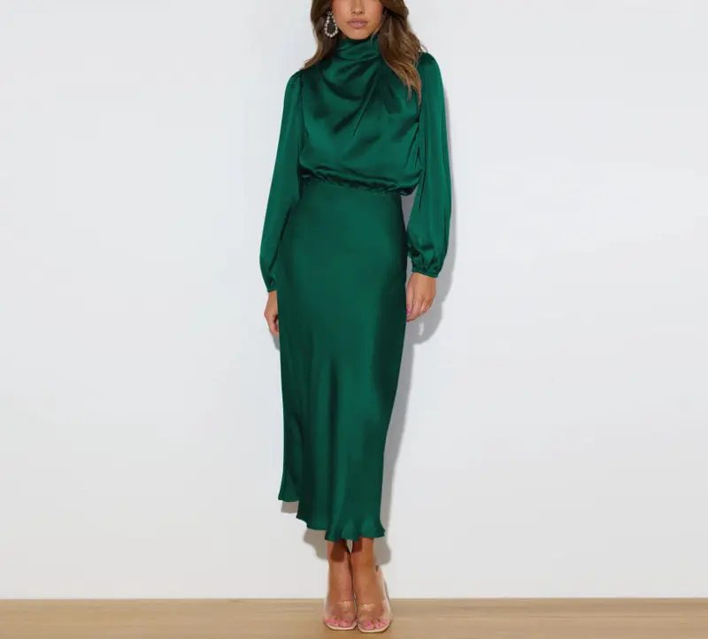 Satin-Herbstkleid - Evelina