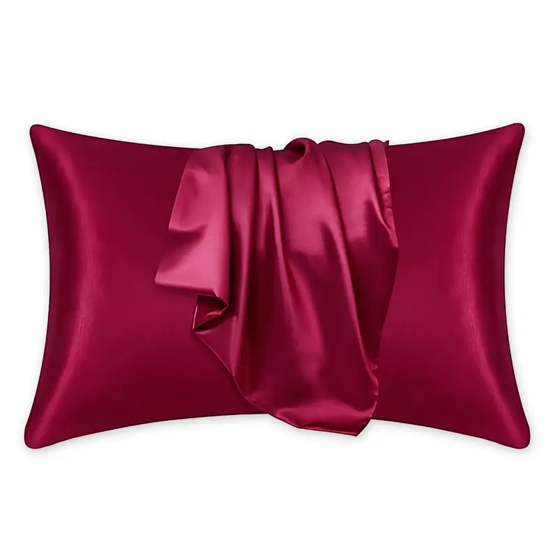 Satin pillow case Red 60 x 70 cm pillow size - Silky satin pillowcase / cushion cover