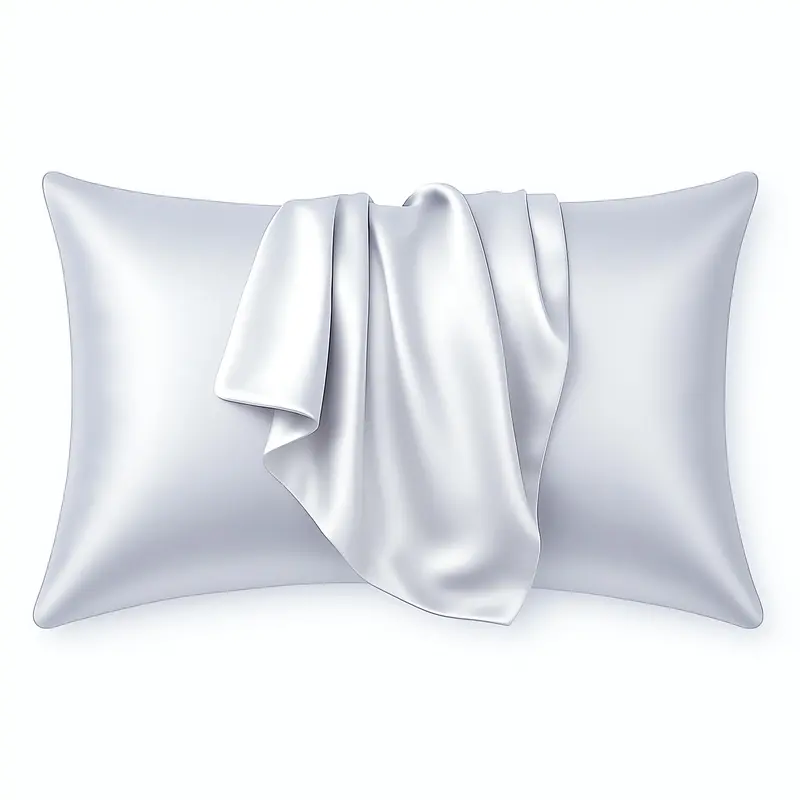 Satin pillow case Silver grey 60 x 70 cm pillow size - Silky satin pillowcase / cushion cover