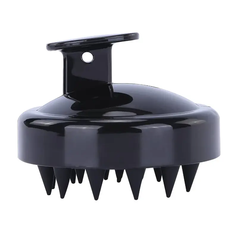 Scalp massager - silicone hair brush - scalp brush - massage brush - head massager - Black