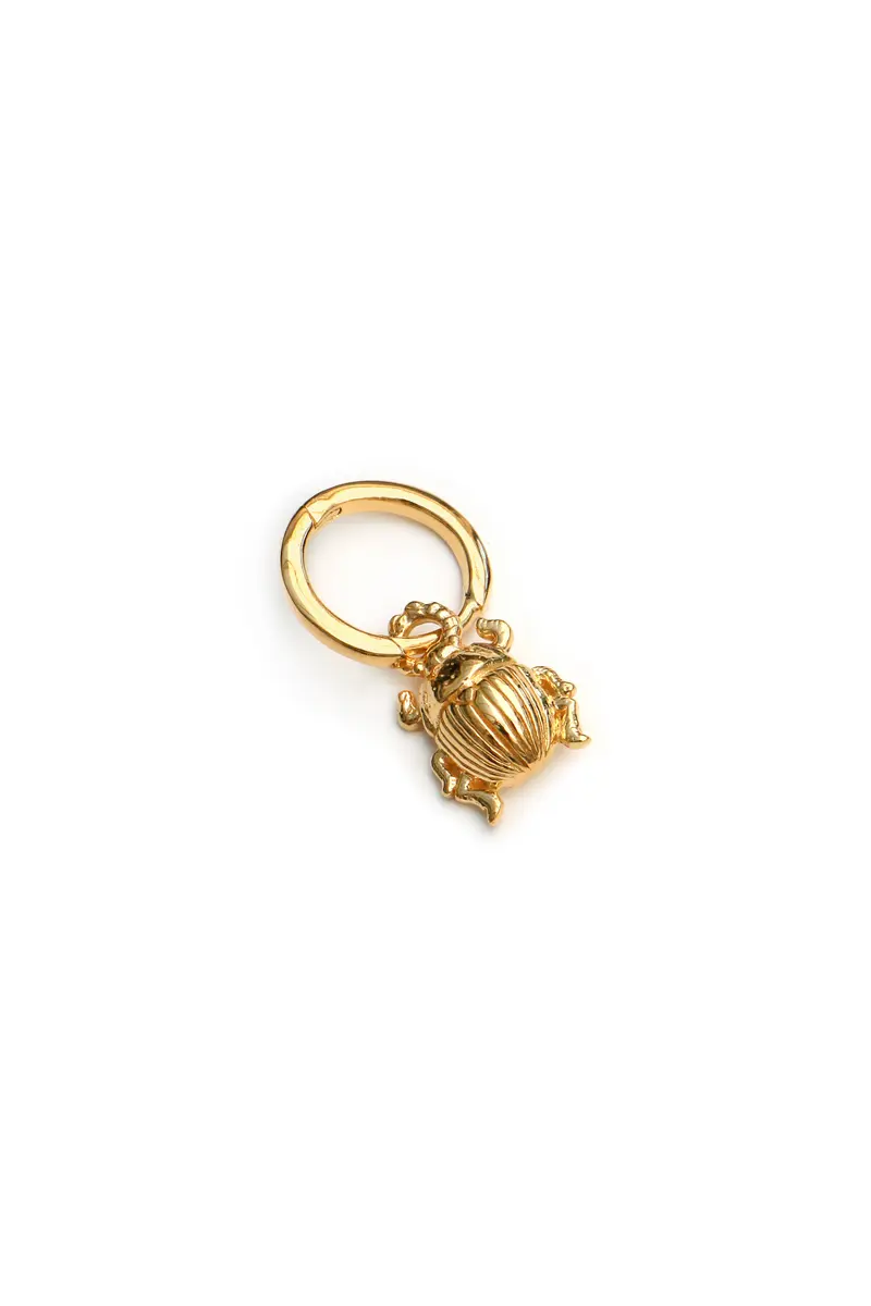 Scarab Hoop Earring - Gold