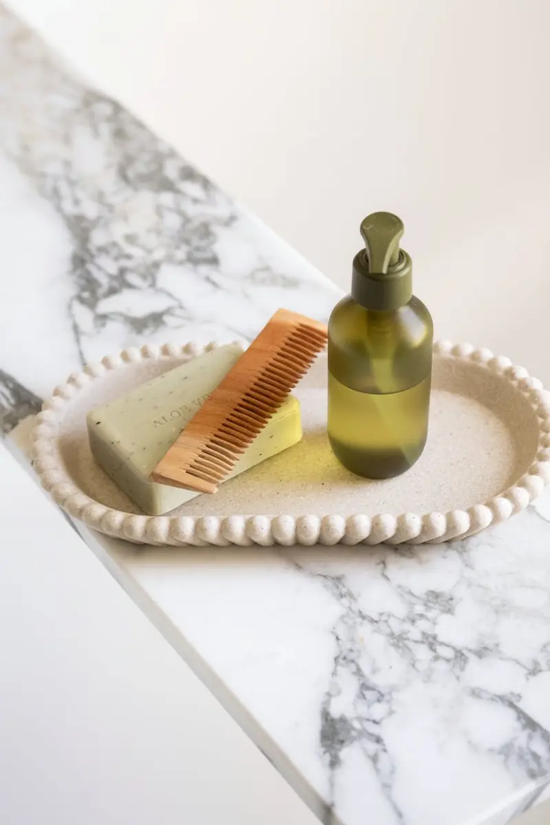 Schaal Strepen Beige