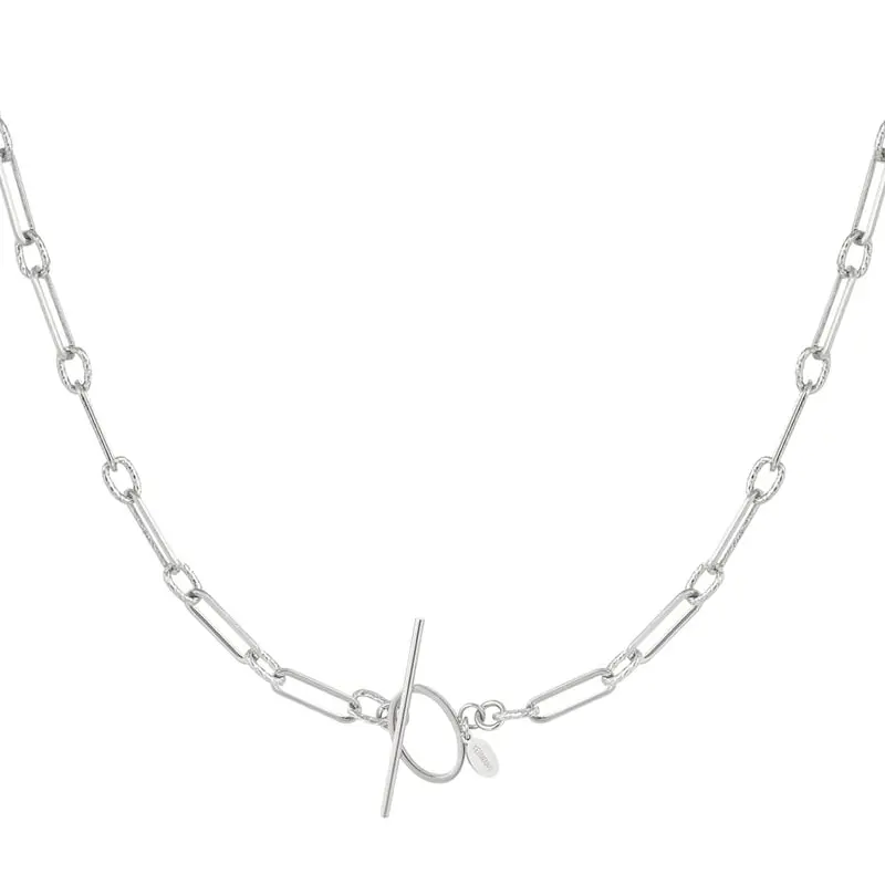 Schakelketting Dun met Ronde Sluiting zilver