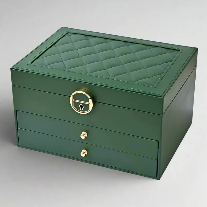 Schmuckbox mit mehreren Schichten und samtigem Innenraum – Maeva