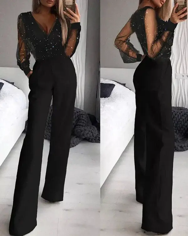 Schwarzer Herbst-Casual-Jumpsuit für Damen - Noa