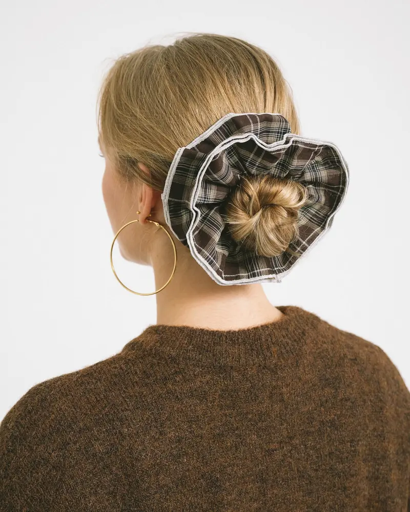 Scrunchie Checked Bruin
