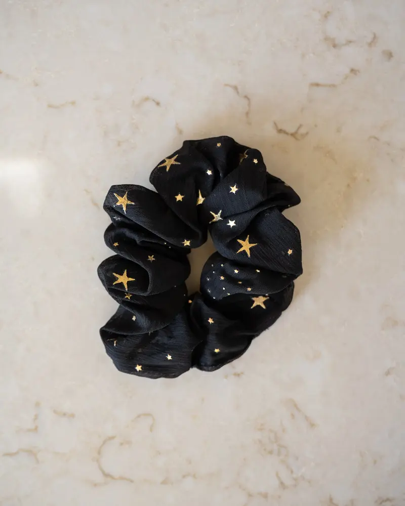Scrunchie Starry Black