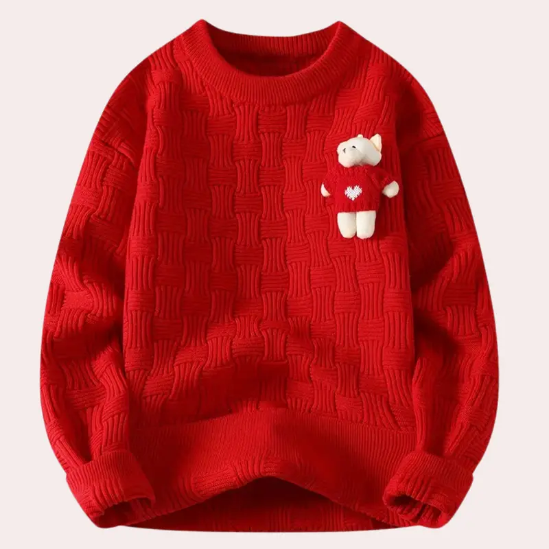 Sera - Bequeme Damenpullover mit Winterbär-Design