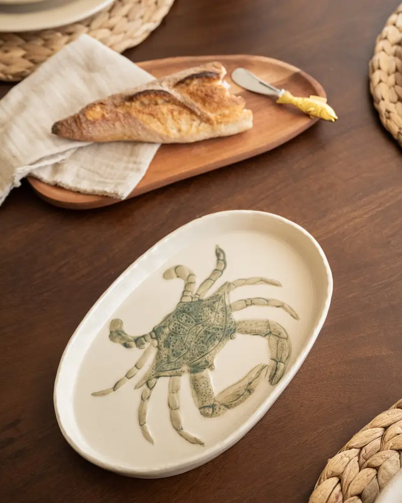 Serveerbord Crab Keramiek