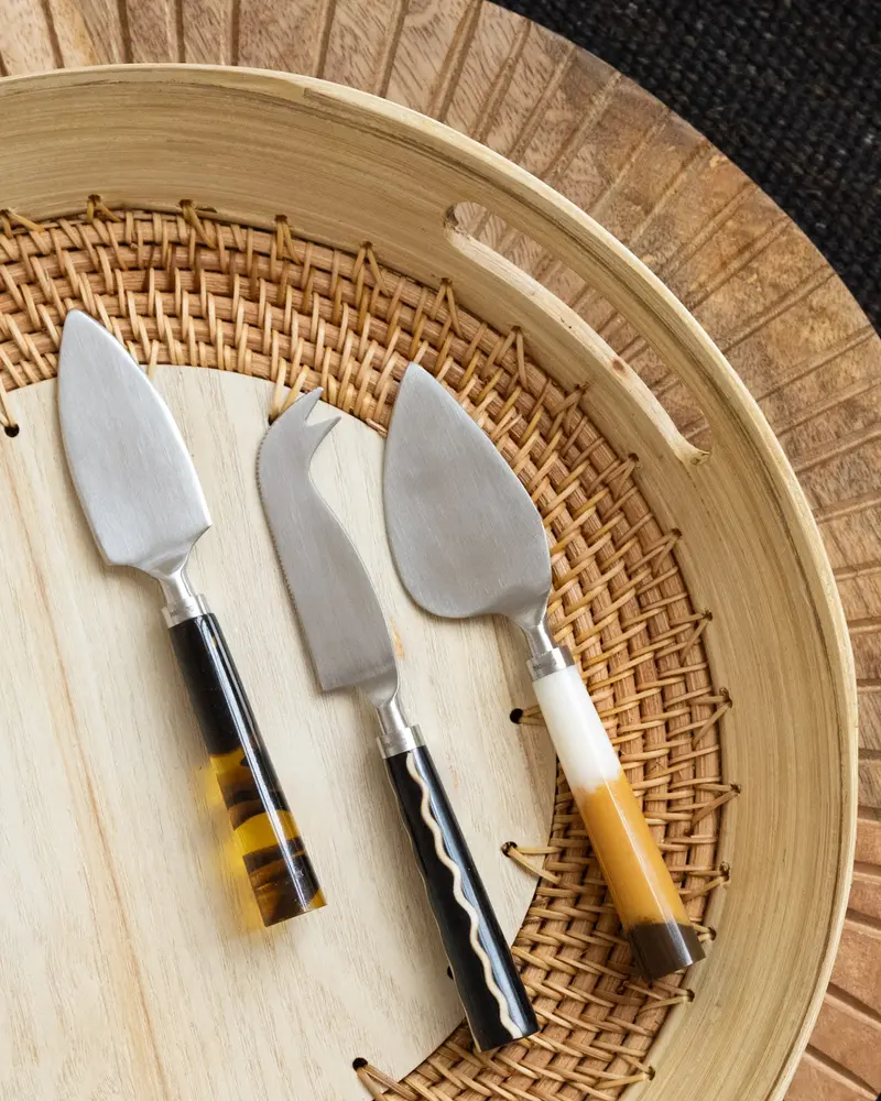 Set van 3 - HKLIVING Cheese Knives Havana