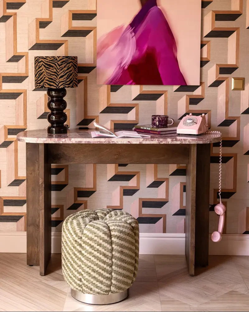 Sidetable Haussmann Bordeaux/Pink