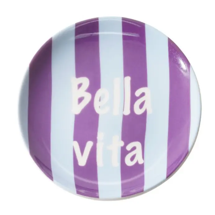 Sieradenschaaltje Bella Vita Rond paars blauw 12x12cm