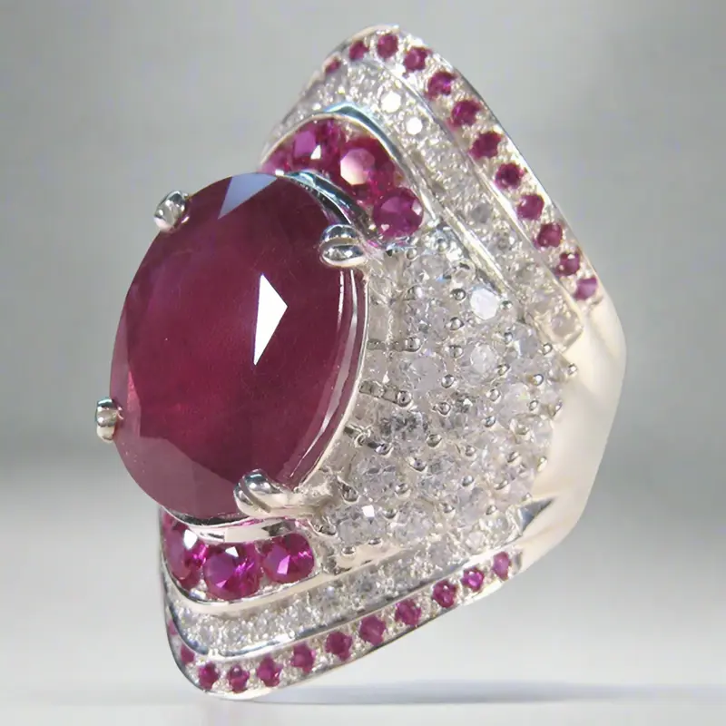 Silberring mit Rubin – Seraphine