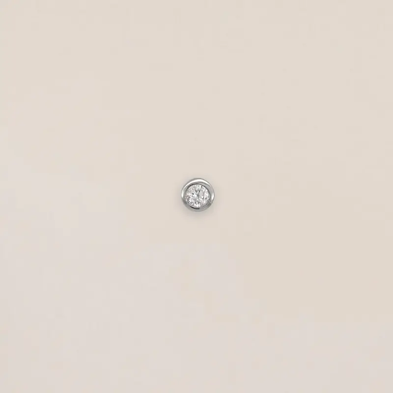 Silver Bezel Spark Piercing