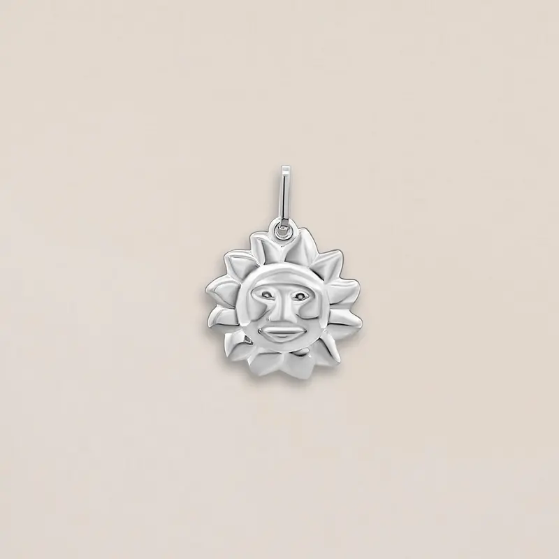 Silver Large Sun Charm