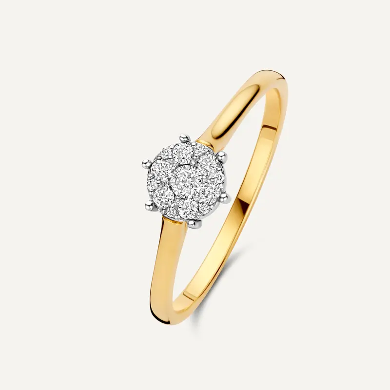 Six Prong Diamond Cluster Ring (0.15 ct)