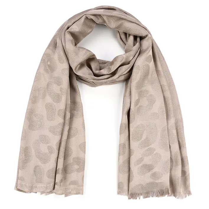 Sjaal Chique Luipaard khaki 180x90cm