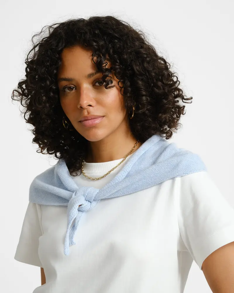 Sjaal Kaia Uni Licht Blauw