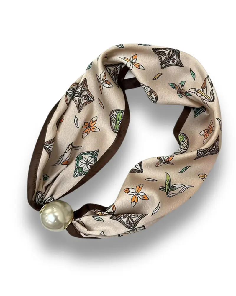 Sjaaltje magnetische sluiting parel - Khaki