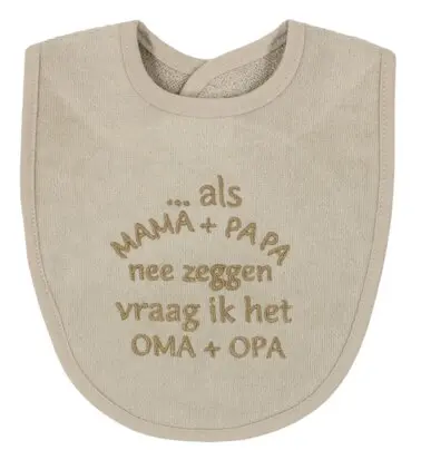 Slabbetje - Zand - Als papa + mama - Petit Villain