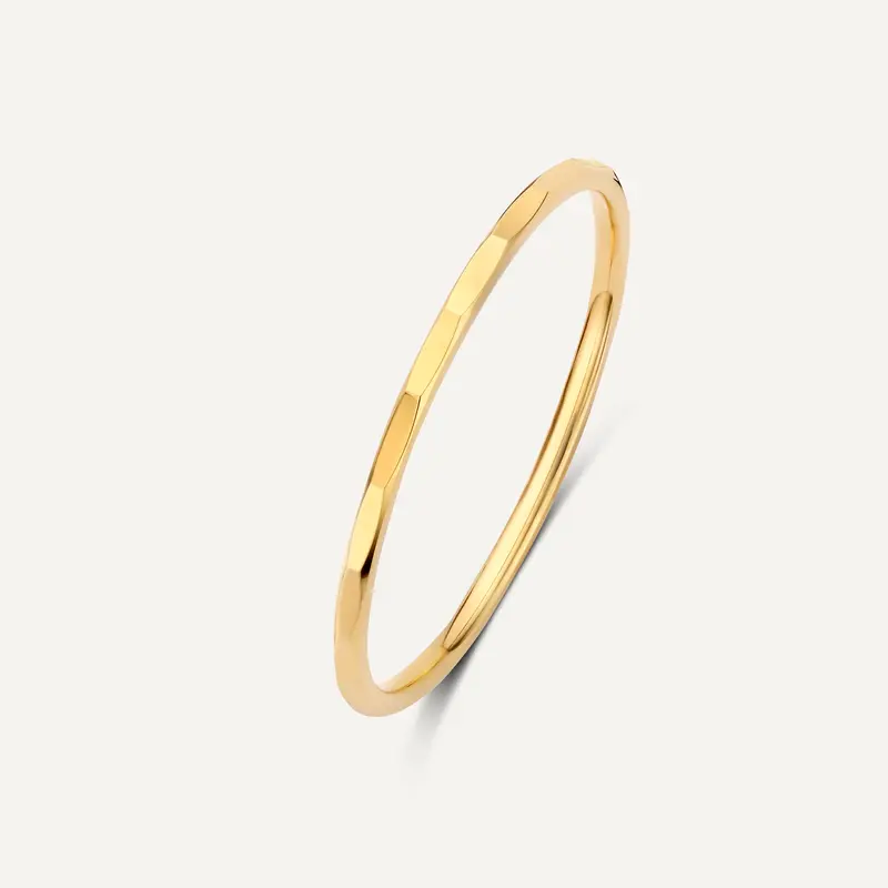 Slim Hammered Stacker Ring