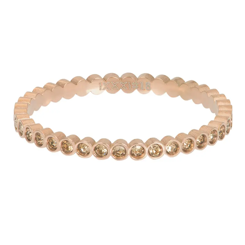 Small Circle Stone Peach - iXXXi - Vulring 2 mm - Roségoudkleurig