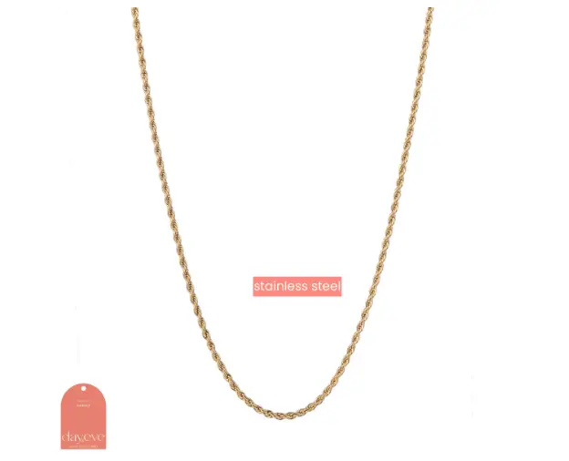 Small - Twist - Necklace - goudkleurig -  N2492-2