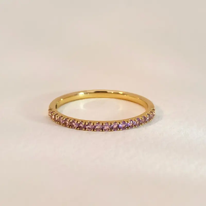 Soft Amethyst Row Ring