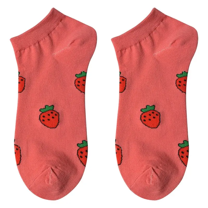 Sokken Aardbeien rood one-size