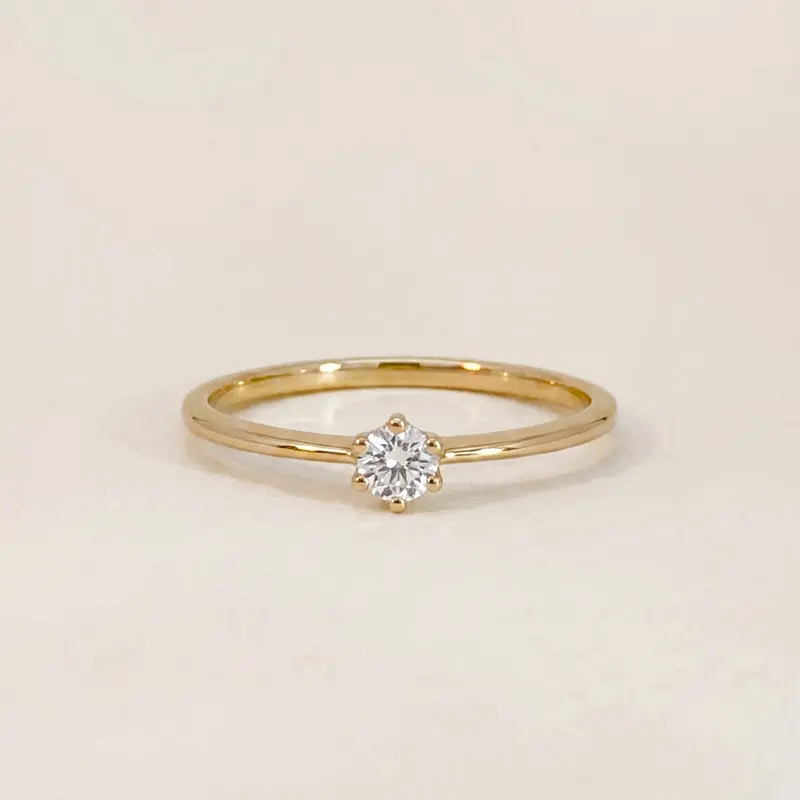 Solitaire Crystal Ring