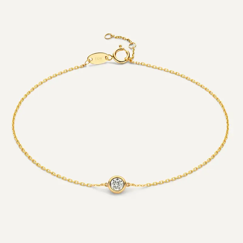 Solo Bezel Set Cubic Zirconia Bracelet