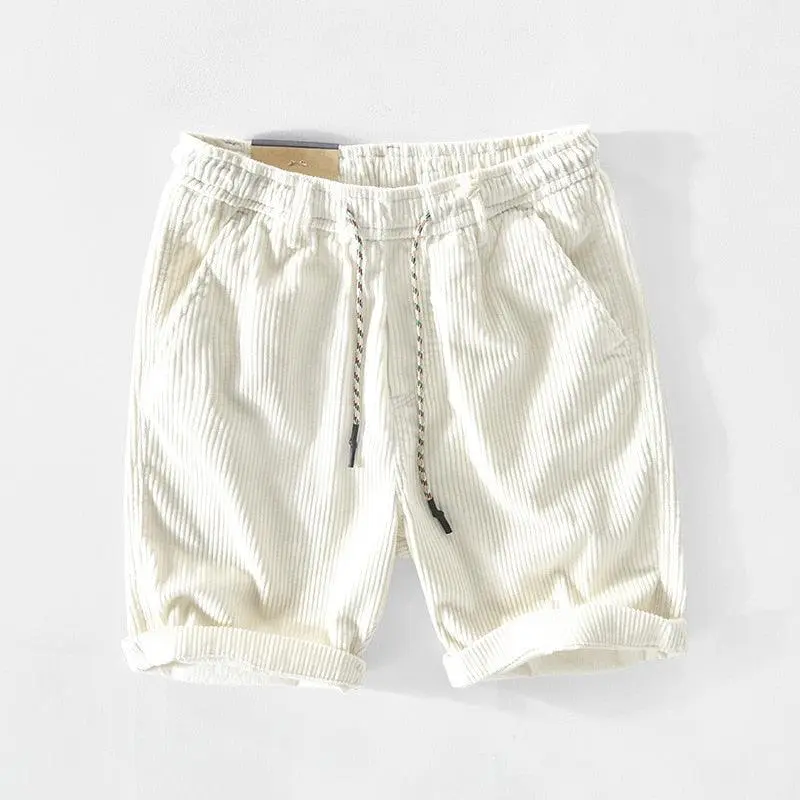 Sommer Herren Baumwollshorts mit Kordelzug – Leon