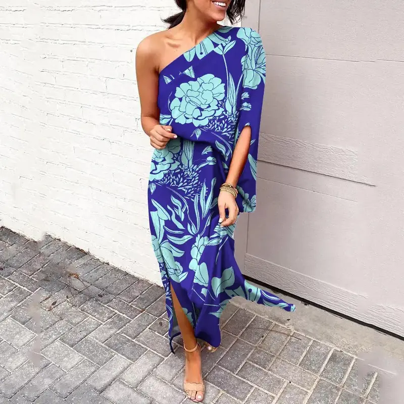 Sommerkleid mit Diagonalem Schulteransatz - Mila