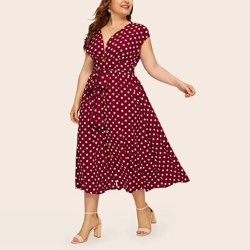 Sommerliches Sexy Lässiges Midi-Kleid mit Print 2025