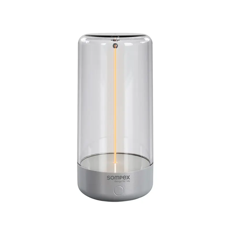 Sompex Pulse Oplaadbare LED Tafellamp | Zilver
