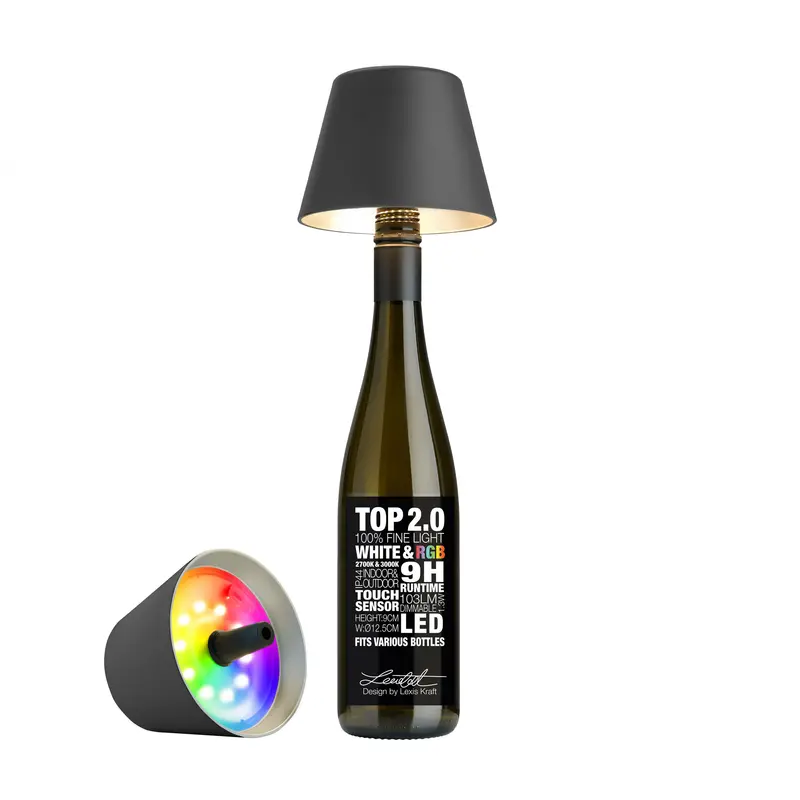 Sompex Top 2.0 Draadloze LED Flessenlamp | RGBW Antraciet