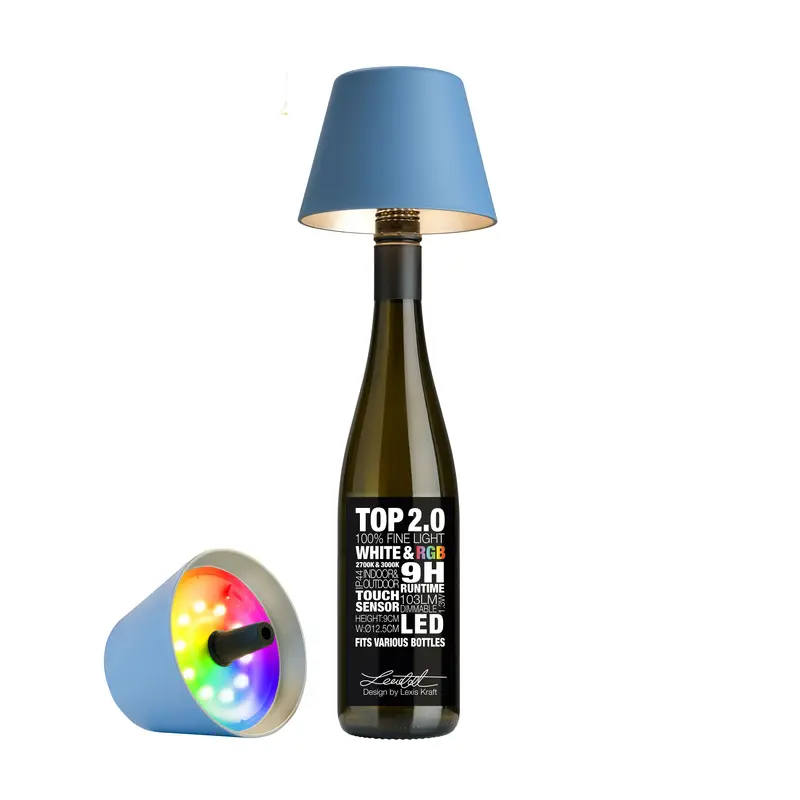 Sompex Top 2.0 Draadloze LED Flessenlamp | RGBW Blauw