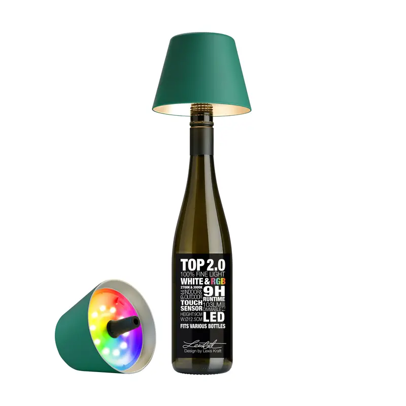Sompex Top 2.0 Draadloze LED Flessenlamp | RGBW Groen