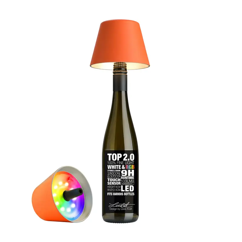 Sompex Top 2.0 Draadloze LED Flessenlamp | RGBW Oranje