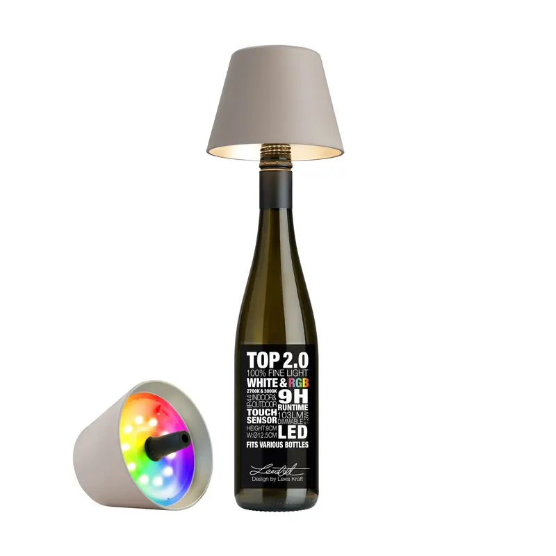 Sompex Top 2.0 Draadloze LED Flessenlamp | RGBW Sand (beige)