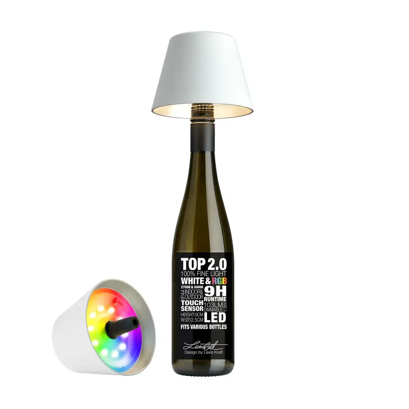 Sompex Top 2.0 Draadloze LED Flessenlamp | RGBW Wit