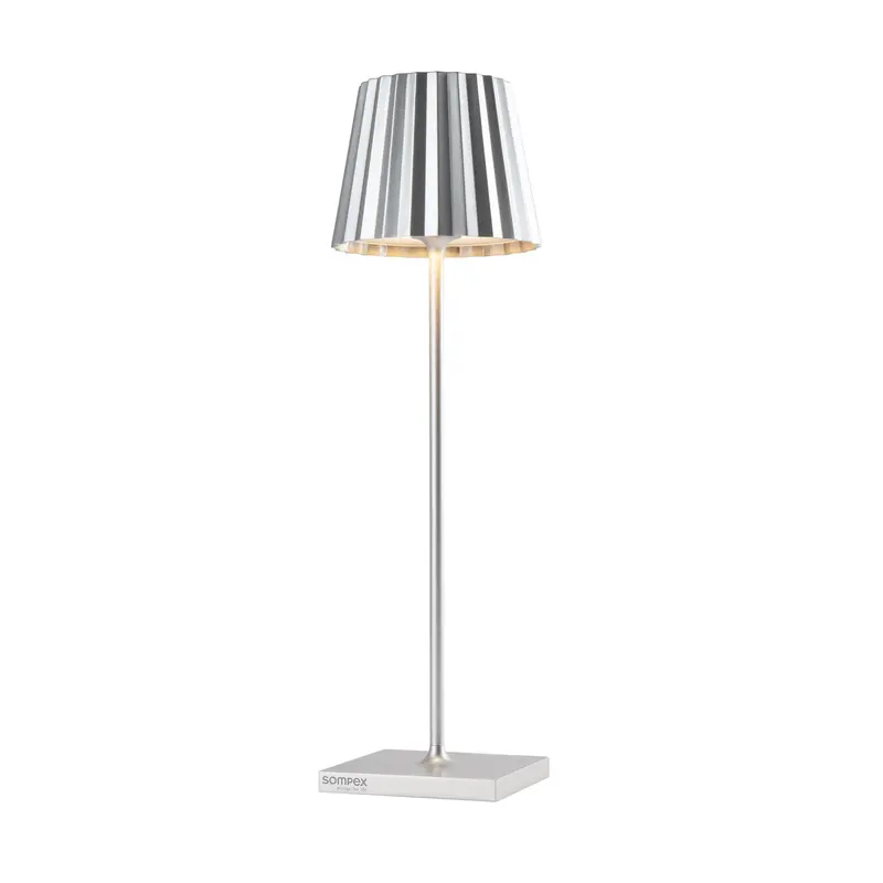 Sompex Troll 2.0 Draadloze LED Tafellamp | Binnen & Buiten | Zilver