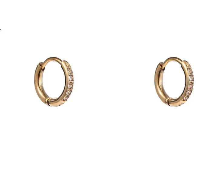 Sparkle - Hoop - 10mm - goudkleurige - Oorbellen - E4476-2