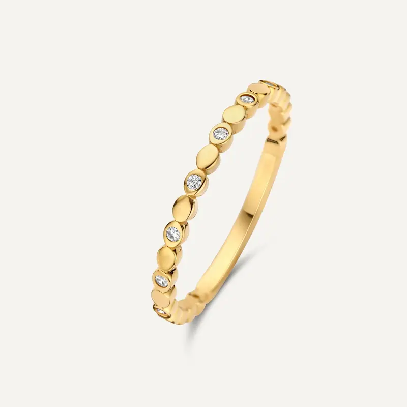 Sparkling Cubic Zirconia Bezel Dot Eternity Ring