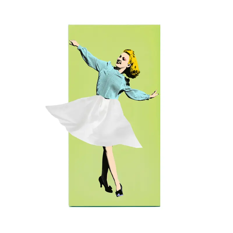 Spextrum Tissue Up Girl Tissuebox | Retro Pin Up Girl | Groen