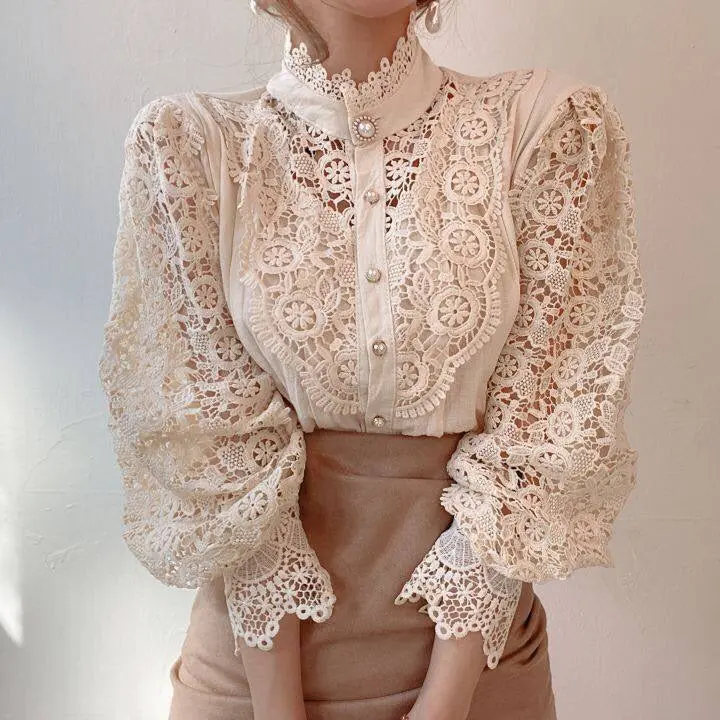 Spitzenbluse für Frauen I MitziBlouse - Herbst 2025 Kollektion