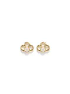 Star Clover Pearl Earrings