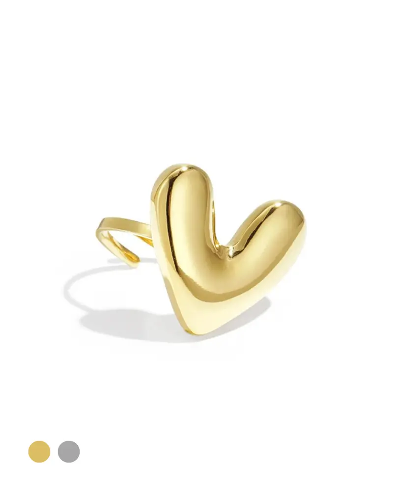 Statement ring verstelbaar - Groot hart